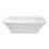 Kingston Brass VRTSQ683222 Arcticstone 69-Inch Solid Surface White Stone Freestanding Tub with Drain, Matte White