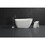 Aqua Eden VRTSS513026 Arcticstone 52" Slipper Solid Surface Freestanding Tub with Drain, Glossy White/Matte White