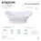 Kingston Brass VT7DS692828PBA Aqua Eden 69-Inch Acrylic Double Slipper Pedestal Tub with 7-Inch Faucet Drillings, Glossy White