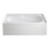 Aqua Eden VTAM6031L21B Oriel 60-Inch Anti-Skid Acrylic Alcove Tub with Left Hand Drain Hole in White