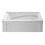 Aqua Eden VTAM6032R22B Oriel 60-Inch Anti-Skid Acrylic Alcove Tub with Right Hand Drain Hole in White