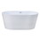 Kingston Brass VTDE563224BA Aqua Eden 56-Inch Acrylic Freestanding Tub with Drain, Glossy White