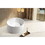 Kingston Brass VTRO535322 Aqua Eden 53-Inch Round Acrylic Freestanding Tub with Drain, Glossy White