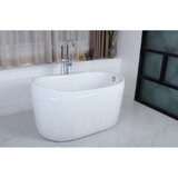 Kingston Brass VTRS522928 Aqua Eden 52-Inch Acrylic Freestanding Tub with Drain, White