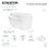 Kingston Brass VTRS523030 Aqua Eden 52-Inch Acrylic Freestanding Tub with Drain and Integrated Seat, White