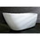 Kingston Brass VTRS592928 Aqua Eden 59-Inch Acrylic Single Slipper Freestanding Tub with Drain, White