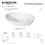 Kingston Brass VTRS632927 Aqua Eden 63-Inch Acrylic Single Slipper Freestanding Tub with Drain, White