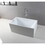 Kingston Brass VTSQ512823 Aqua Eden 51-Inch Acrylic Freestanding Tub with Drain, White