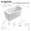 Kingston Brass VTSQ512827S Aqua Eden 51-Inch Acrylic Rectangular Freestanding Tub with Drain and Integrated Seat, Glossy White