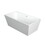 Kingston Brass VTSQ533024 Aqua Eden 53-Inch Acrylic Freestanding Tub with Drain, Glossy White