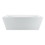 Kingston Brass VTSQ533024 Aqua Eden 53-Inch Acrylic Freestanding Tub with Drain, Glossy White