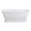 Kingston Brass VTSQ602824 Aqua Eden 60-Inch Acrylic Double Ended Pedestal Tub with Square Overflow and Pop-Up Drain, White