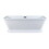 Kingston Brass VTSQ663124 Aqua Eden 66-Inch Acrylic Double Ended Pedestal Tub with Square Overflow and Pop-Up Drain, White
