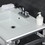Kingston Brass VWP3122W4A1 Quadras 31-Inch Ceramic Console Sink (4-Inch, 3-Hole), White/Chrome