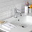 Fauceture VWP3722A1 Quadras 37-Inch Ceramic Console Sink (1-Hole), White/Polished Chrome