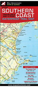MAP ADVENTURES 9781890060411 Maine Southern Coast Traveler'S Map & Guide