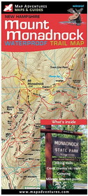 MAP ADVENTURES 1890060356 Mount Monadnock Trail Map: Southern New Hampshire