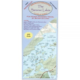 PADDLESPORTS PRESS 9780974632087 Adirondack Paddlers Map: The Saranac Lakes