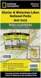 National Geographic TI01020577B Glacier & Waterton Lakes National Parks Map Pack