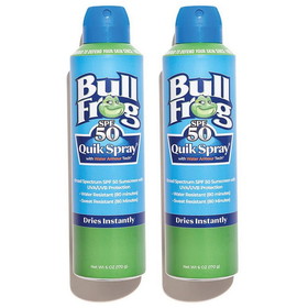 Bull Frog 21109 Bullfrog Quik Spray SPF 50 6 OZ
