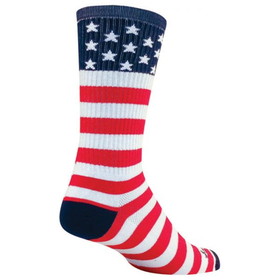SOCKGUY 6&quot; USA Flag Crew Sock