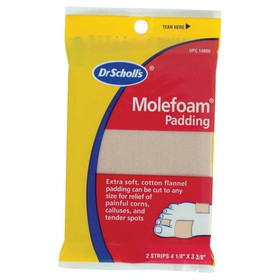 Dr. Scholls 14900 Molefoam 4" X 3 1/2" (2Pk)