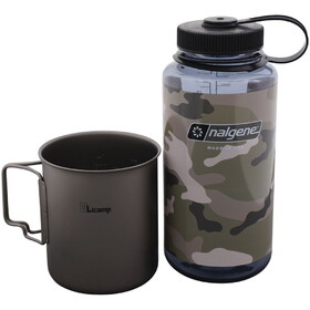 OLICAMP 330055 Space Saver Titanium Mug + Wm 1 Qt Camo Nalgene Sustain