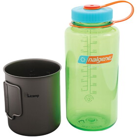 OLICAMP 330056 Space Saver Titanium Mug + Wm 1 Qt Pear Nalgene Sustain