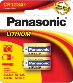 Panasonic 354366 Lithium Cr123A 2 Pack