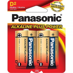 Panasonic Alkaline Plus Power D 2-Pk, 354375