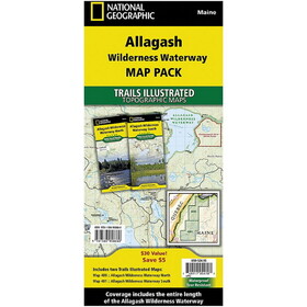 National Geographic 369689 Allagash Wilderness Waterway Map Pack Bundle