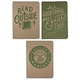 Gibbs Smith Read Outside Notebook Set Of 3, 434891