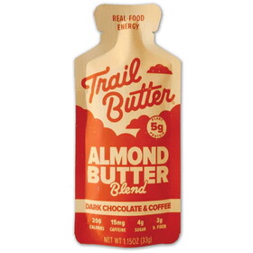 Trail Butter 444309 Dark Chocolate And Coffee Almond Butter Blend Lil Squeeze 1.15 Oz Pouch