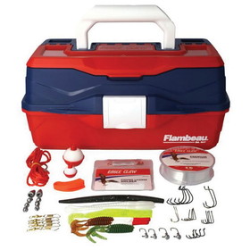 Eagle Claw KTKLBXFW-D Go Fish Extreme Value Tackle Box Kit