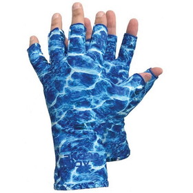 GLACIER GLOVE 009BC S/M Abaco Bay Sun Glove Blue Camo S/M