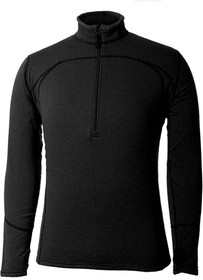 TERRAMAR Ecolator Stretch Grid Fleece Mens, Half Zip, Black