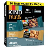 Kind 721837 Mini'S Variety Pack 20Ct - Dark Chocolate Nut Sea Salt And Coconut Almond Sea Salt