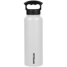 Fifty/Fifty 592079 Insulated Bottle 40 Oz Winter White W/ 3 Finger Grip Cap