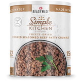 Ready Wise 667429 Simple Kitchen Fd Seasoned Beef Patty Crumbles - 22 Serving Can