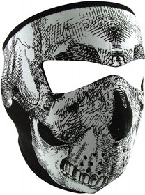 Zanheadgear WNFM002G Neo Face Mask Blk/Wht Skull