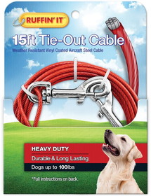 15' Hd Cable Tie-Out Red