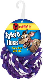 RUFFIN' IT 18210 Toss 'N Floss Rope Ball