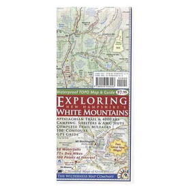 Wilderness Map 9780978593247 Exploring New Hampshire White Mountains Topographic Map & Guide