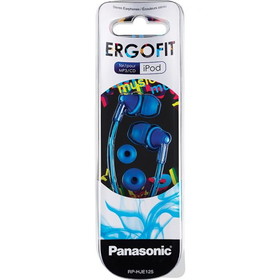 Panasonic RP-HJE125-A Ergofit In-Ear Earbuds- Blue