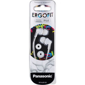 Panasonic RP-HJE125-W Ergofit In-Ear Earbuds- White