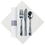 Hoffmaster 119956 White Linen-Like CaterWrap Napkin Rolled Cutlery, Price/case/100ct