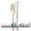 Hoffmaster 119976 Earth Wise -Pre-rolled recycled White tissue dinner napkin and compostable fork and knife, recycled napkin band, Price/case/100ct