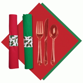 Hoffmaster 119995 Solid Color CaterWrap Napkin Rolled Cutlery