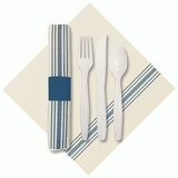 Hoffmaster 120011 Printed FashnPoint CaterWrap Napkin Rolled Cutlery, 15-1/2
