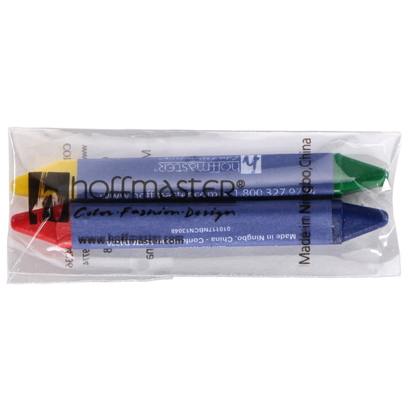 Hoffmaster 120840 Crayons, 2-3/4, Triangular, Packaged, Blue - Green - Red - Yellow, Price/case/1000ct